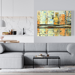 Canvas 36 x 48 - Reflections of a colorful city