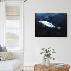 Canvas 36 x 48 - Swimming dolphin