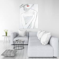 Canvas 36 x 48 - Woman with hat