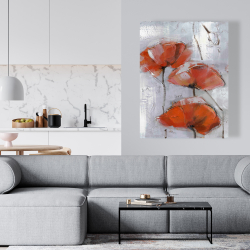 Canvas 36 x 48 - Abstract poppies