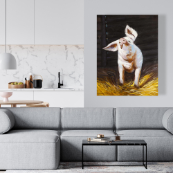 Canvas 36 x 48 - Happy pig