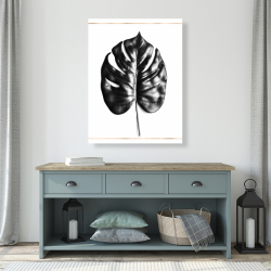 Toile 36 x 48 - Philodendron à feuilles divisées avec lignes dorées
