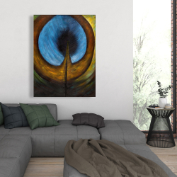 Canvas 36 x 48 - Peacock feather center