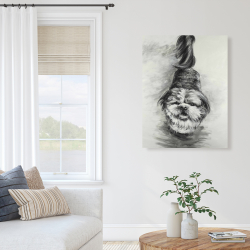 Canvas 36 x 48 - Happy dog sketch