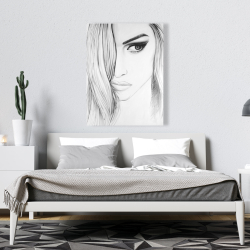 Toile 36 x 48 - Portrait noir et blanc