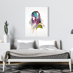 Toile 36 x 48 - Femme art de rue graffiti