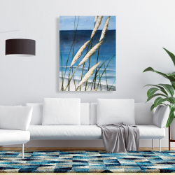Toile 36 x 48 - Plante oyat dans le vent sur la plage
