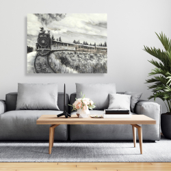 Canvas 36 x 48 - Steam engine train