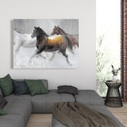 Toile 36 x 48 - Troupeau de chevaux sauvages