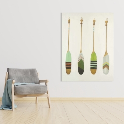 Canvas 36 x 48 - Colorful nautical oars