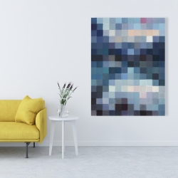 Toile 36 x 48 - Paysage montagneux pixelisé