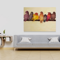 Toile 36 x 48 - Famille d'oiseaux