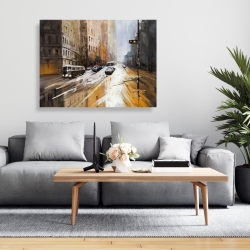 Canvas 36 x 48 - Abstract city street
