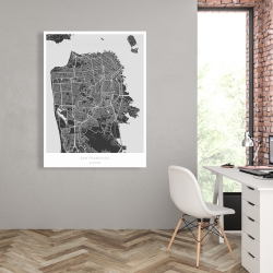 Canvas 36 x 48 - San francisco graphic map