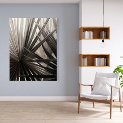 Canvas 36 x 48 - Grayscale tropical plants