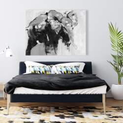 Canvas 36 x 48 - Monochrome abstract elephant