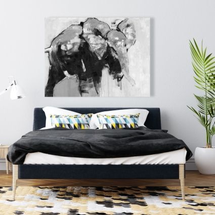 Monochrome abstract elephant