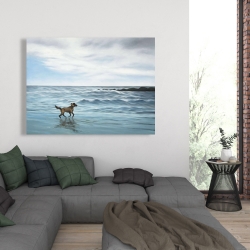 Canvas 36 x 48 - Dog on the beach