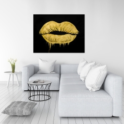 Canvas 36 x 48 - Golden lips