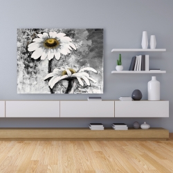 Toile 36 x 48 - Fleurs de marguerites abstraites