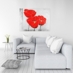 Canvas 36 x 48 - Three poppies