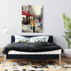 Toile 36 x 48 - Femme marchant dans paris