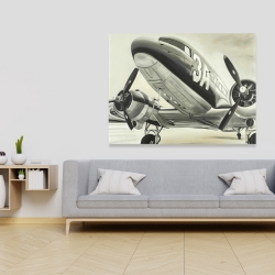 Canvas 36 x 48 - Vintage airplane