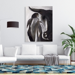 Toile 36 x 48 - Plan rapproché d'un taureau
