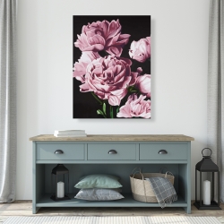 Toile 36 x 48 - Pivoines roses
