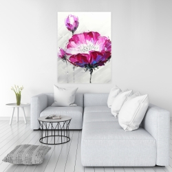 Toile 36 x 48 - Fleur sauvage fuchsia