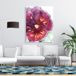 Canvas 36 x 48 - Blossoming orchid with wavy petals
