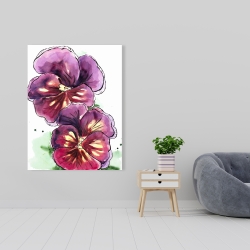 Canvas 36 x 48 - Two blossoming orchid with wavy petals