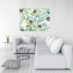 Toile 36 x 48 - Motif cocotte de pins