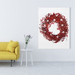 Canvas 36 x 48 - Red berry wreath