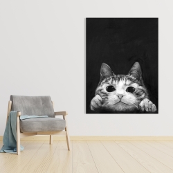 Toile 36 x 48 - Chat curieux