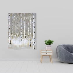 Canvas 36 x 48 - Birch forest by winter