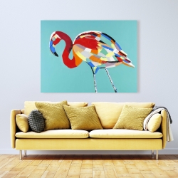 Canvas 36 x 48 - Abstract flamingo