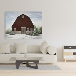 Toile 36 x 48 - C'est l'hiver à la ferme