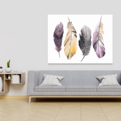 Toile 36 x 48 - Ensemble de plumes bohème