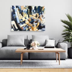 Canvas 36 x 48 - High top view of buildings in new york