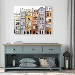 Toile 36 x 48 - Maisons à amsterdam