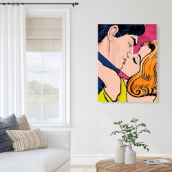 Toile 36 x 48 - Couple de style pop art