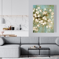 Canvas 36 x 48 - White cherry blossom