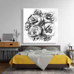 Toile 48 x 48 - Ensemble de roses abstraites