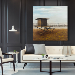 Canvas 48 x 48 - Newport beach lifeguard tower