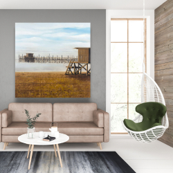 Canvas 48 x 48 - Lifeguard tower at the beach