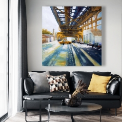 Toile 48 x 48 - Voitures sous le pont