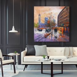 Toile 48 x 48 - Ville en automne