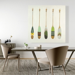 Canvas 48 x 48 - Colorful nautical oars