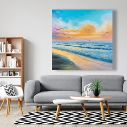 Toile 48 x 48 - Coucher de soleil tropical à couper le souffle